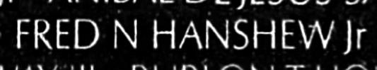 hanshew's name engraved in the Wall